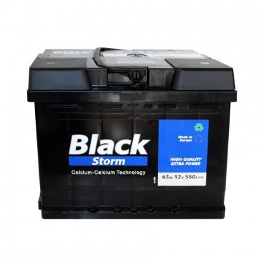 Akumuliatorius Black Storm 63Ah 12V 550A