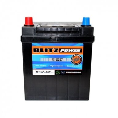 Akumuliatorius BLITZ 40Ah 300A 12V japan kairinis