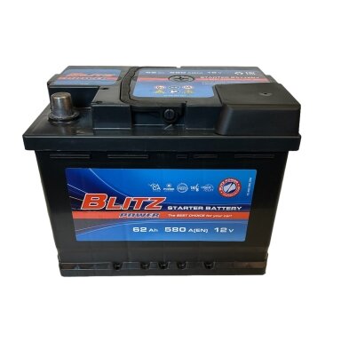 Akumuliatorius BLITZ 62Ah 580A 12V kairinis