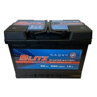 Akumuliatorius BLITZ 88Ah 850A 12V