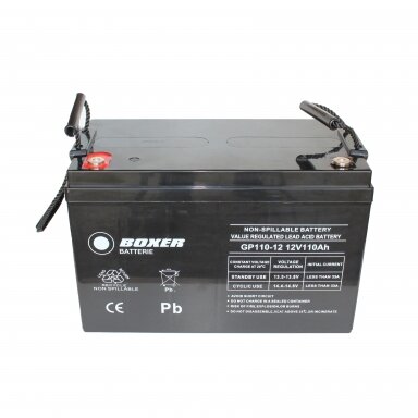 Akumuliatorius Boxer 12V 110Ah industrinis LP12-110 VRLA AGM