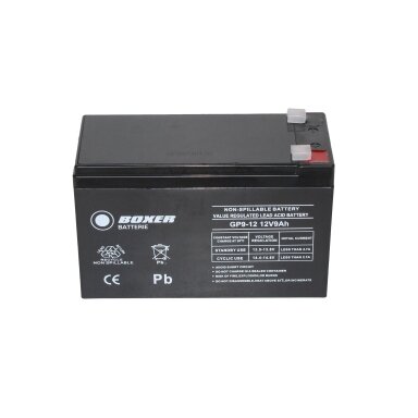 Akumuliatorius Boxer 12V 9Ah industrinis LP12-9.0 VRLA AGM