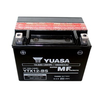 YTX12-BS 10,5Ah 12V AGM YUASA akumuliatorius