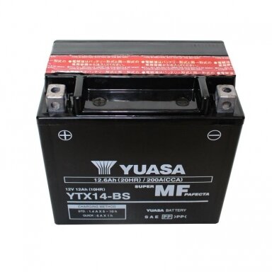 YTX14-BS 12,6Ah 12V AGM YUASA akumuliatorius